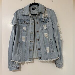 PLT Distressed Jean Jacket